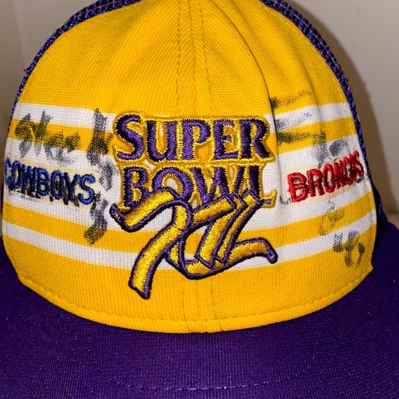 Vtg Super Bowl XII 1977 dallas Cowboys Denver Broncos Signed Autographed hat cap - Picture 3 of 9